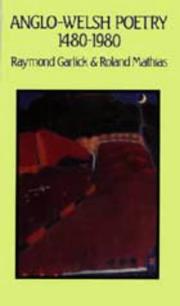 Front cover of Anglo-Welsh poetry, 1480-1990 by Raymond Garlick