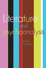 Front cover of Literature and psychoanalysis by Jeremy Tambling
