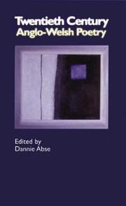 Front cover of Twentieth Century Anglo-Welsh Poetry by Dannie Abse