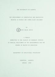 Front cover of The development of connotative and denotative meaning in middle and lower-class children by Anne B. Smith