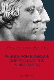 Front cover of Wilhelm von Humboldt by Ute Tintemann
