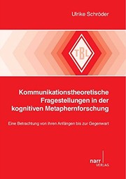 Front cover of Kommunikationstheoretische Fragestellungen in der kognitiven Metaphernforschung by Ulrike Schröder