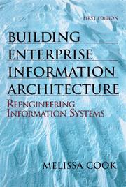 Cover of Building enterprise information architectures by Melissa A. Cook