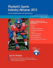 Cover of Plunkett's Sports Industry Almanac 2013 by Jack W. Plunkett