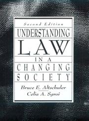Front cover of Understanding law in a changing society by Bruce E. Altschuler