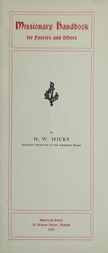 Front cover of Missionary handbook by H. W. Hicks