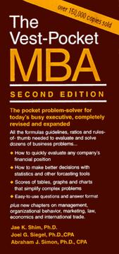 Front cover of The Vest-Pocket MBA by Jae K. Shim