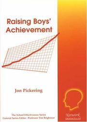 Front cover of Raising Boys' Achievement (School Effectiveness) by Jon Pickering