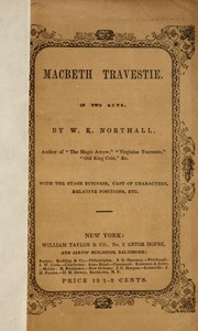 Cover of Macbeth Travestie by William Knight Northall