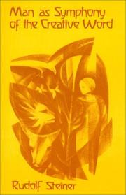 Front cover of Man As Symphony of the Creative Word by Rudolf Steiner