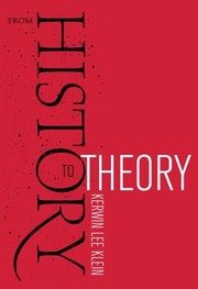 Cover of From History to Theory by Kerwin Lee Klein