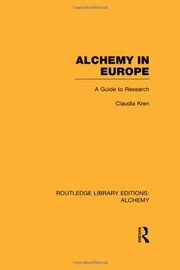 Front cover of Alchemy in Europe by Claudia Kren