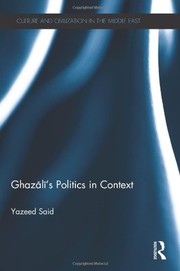 Front cover of Ghazali's Politics in Context by Yazeed Said
