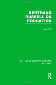 Cover of Bertrand Russell on education by Joe Park