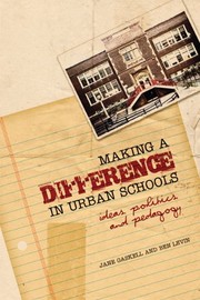 Cover of Making a Difference in Urban Schools by Jane S. Gaskell