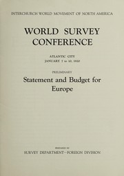 Front cover of World survey conference by Interchurch World Movement of North America. Survey Department. Foreign Division