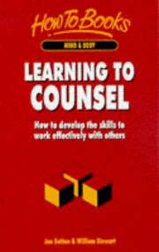 Cover of Learning to counsel by Jan Sutton