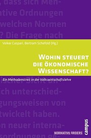 Cover of Wohin steuert die ökonomische Wissenschaft? by Volker Caspari