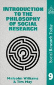 Front cover of Introduction to the philosophy of social research by Williams, Malcolm