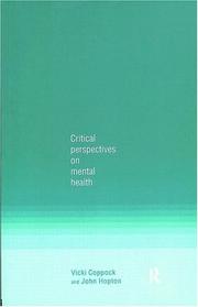 Front cover of Critical Perspectives on Mental Health by Vicki Coppock