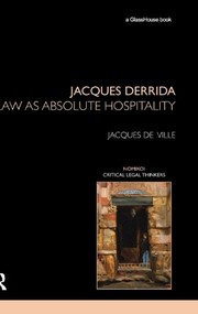 Cover of Jacques Derrida by Jacques de Ville