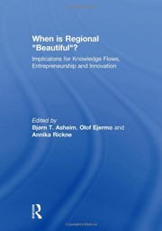 Front cover of When is Regional Beautiful? by Bjorn Asheim