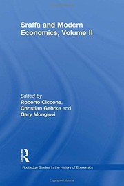 Front cover of Sraffa and Modern Economics, Volume II by Roberto Ciccone