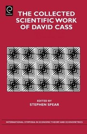 Front cover of The Collected Scientific Work of David Cass by Stephen Spear
