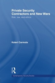 Front cover of Private security contractors and new wars by Kateri Carmola