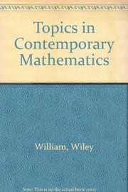Cover of Topics in Contemporary Mathematics by WILLIAMS  WILEY