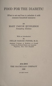 Front cover of Food for the diabetic by Huddleson, Mary Pascoe Mrs.