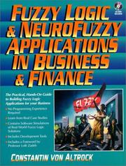 Front cover of Fuzzy logic and neuroFuzzy applications in business and finance by Constantin Von Altrock