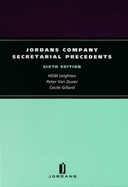 Front cover of Jordans company secretarial precedents by Peter G. Van Duzer