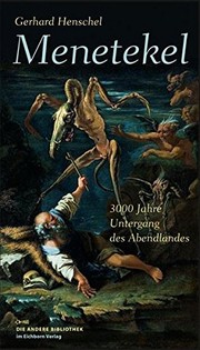 Cover of Menetekel by Gerhard Henschel