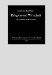 Front cover of Religion und Wirtschaft by Jürgen G. Backhaus