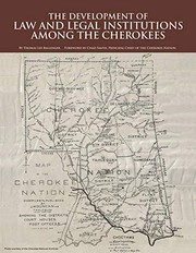 Front cover of The Development of Law and Legal Institutions among the Cherokees by Thomas Lee Ballenger