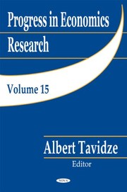 Front cover of Progress in Economics Research by Albert Tavidze