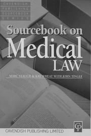 Front cover of Sourcebook on medical law by Marc Stauch