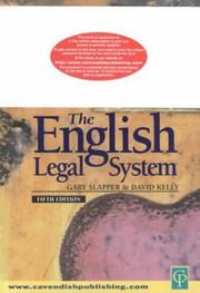 Front cover of English Legal System by David Kelly