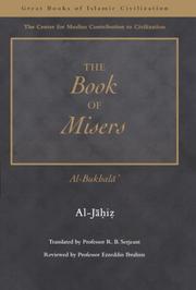 Front cover of The book of misers by Jāḥiẓ