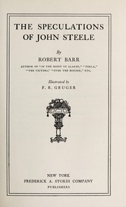 Front cover of The speculations of John Steele by Robert Barr