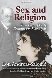 Front cover of Sex and Religion by Lou Andreas-Salomé