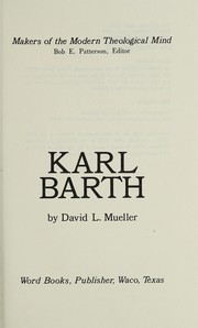 Cover of Karl Barth by David L. Mueller