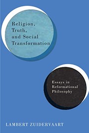 Front cover of Religion, Truth, and Social Transformation by Lambert Zuidervaart
