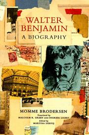 Cover of Walter Benjamin by Momme Brodersen