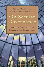 Cover of On Secular Governance by Ronald W. Duty