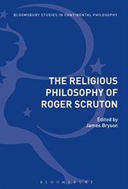 Front cover of The Religious Philosophy of Roger Scruton by James Bryson