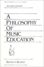 Front cover of A philosophy of music education by Bennett Reimer