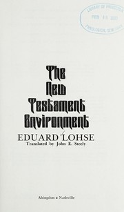 Front cover of Umwelt des Neuen Testaments by Lohse, Eduard