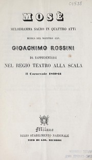 Cover of Mosè by Luigi Balocchi